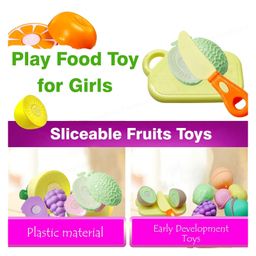 Bunie Realistic Fruit Cutting Toy Play Set for Kids12 Pcs Random Color image 4