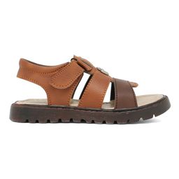 Tiny Bugs Colour Blocked With Velcro Closure Sandals - Tan image 5