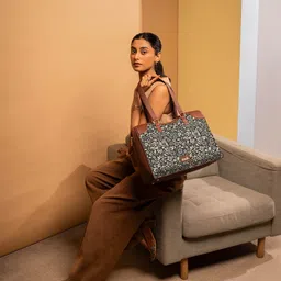 ZOUK Floral Printed Structured Shoulder Bag image 1