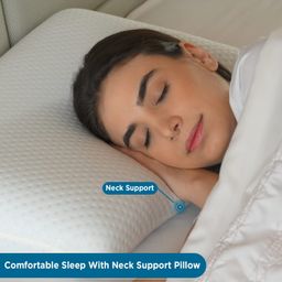 Sleepsia Memory Foam Cervical Orthopedic Ultimate Comfort Bed Pillow for Sleeping Suitable for Back, Side & Stomach Sleeper with Cover (Standard, Pack of 1) image 5
