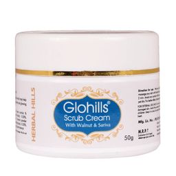Herbal Hills Glohills Scrub Cream with Walnut & Sariva - 50g-55
