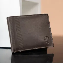 Red Tape Genuine Leather RFID Brown Wallet-picture-4