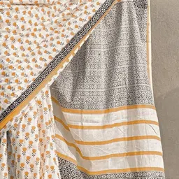 Anouk Rustic Floral Bagru Saree image 4