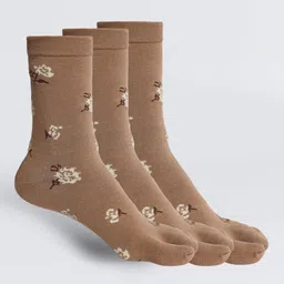 Camey Pack Of 3 Patterned Cotton Calf-Length Socks-6