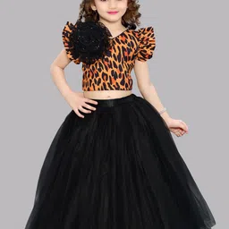 Pink Chick Girls Printed Top with Skirt-image-73