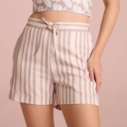 Muvazo Women Striped Technology Shorts-image-96