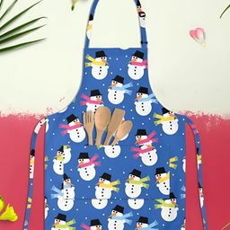 ArtzFolio Blue & White Printed Cotton Aprons-image-27