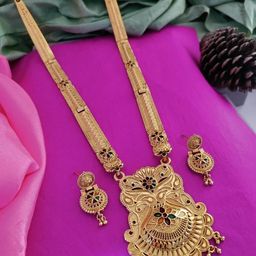 niva fashion Gold-Plated Brass Necklace & Earrings-image-48