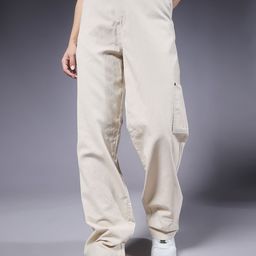 PRONK Women Relaxed Fit High-Rise Cargos-image-66