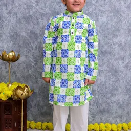 UNBIND Boys Printed Regular Pure Cotton Kurta with Trousers-picture-45