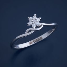 Kushal's Fashion Jewellery 92.5 Pure Silver Rhodium-Plated CZ Stone-Studded Finger Ring-image-11