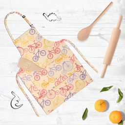 ArtzFolio Beige & Yellow Printed Cotton Aprons-24