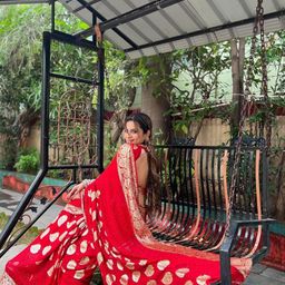 PAYAL CREATION Woven Design Zari Maheshwari Saree-image-12