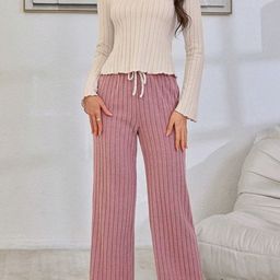 StyleCast Women Striped Round Neck T-shirt & Pyjamas Night Suits-picture-4