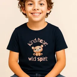 TAGWEAR Boys Printed Drop-Shoulder Sleeves Raw Edge T-shirt-picture-26