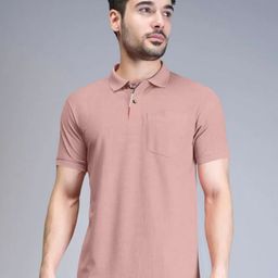 Triptee Men Solid Polo Collar Pure Cotton T-shirt-image-39
