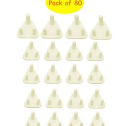 Syga Indian Plug Non Inflammable Electrical Socket Cover Cream - Pack of 80-image-44
