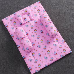 ZOE Cotton Blend 4 Piece Gadda Set Animal Print - Pink-21