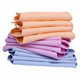 Mom's Home Double Layered Cloth Nappies Pack of 8 - Multicolor-12