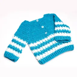 Knits & Knots Full Sleeves Stripe Pattern Sweater - Blue-picture-38