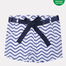 Nino Bambino Organic Cotton Zig Zag Printed Shorts - Blue-image-42