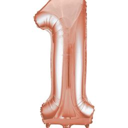 Amfin 1 Number Foil Balloon Rose Gold - Height 81.2 cm-image-81
