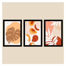 WENS Framed Botanical Art Print Pack of 3  - Multicolor-picture-48