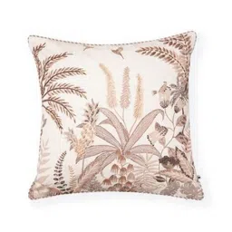 ONSETHOMES Brown Floral Printed Square Cushion Cover-image-57