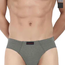 LOGGERHEAD Pack Of 3 Cotton Hipster Briefs LHCB001-BLACK-GREY-DARK GREY-9
