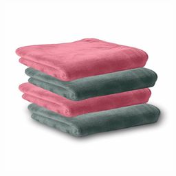 HOUSSE 4-Pcs Pink & Grey Light Weight Hand Towels-11