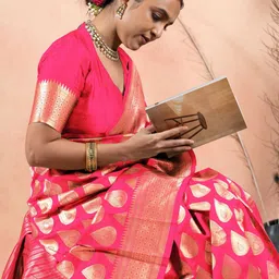 KALINI Ethnic Motifs Woven Design Zari Saree-picture-14