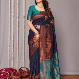 Shriyangan Ethnic Motifs Pure Silk Kanjeevaram Saree-image-39