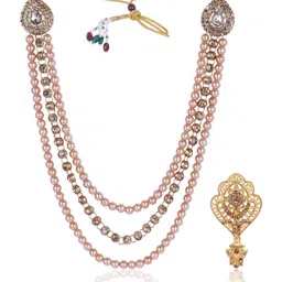 JIYANSHI FASHION Men Gold Jewellery Set-image-91
