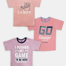 Here&Now X Game Begins Boys Set of 3 Assorted Printed T-shirts-9