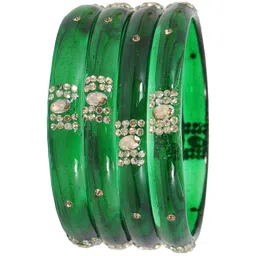 ZULKA Set Of 4 CZ Studded Bangles image 5