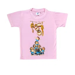 Cute Pals Kids-Unisex Pink Cotton Tshirts-picture-41