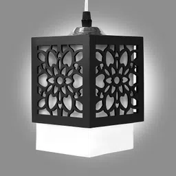 GAUVIK Brown Textured Glass Ceiling Lamp-11