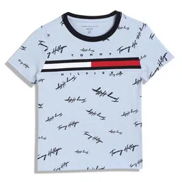Tommy Hilfiger Boys Typography Printed Round Neck Cotton T-shirt-image-55