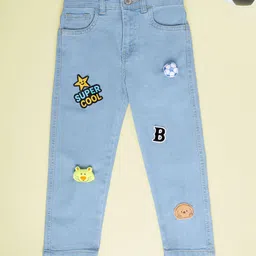 KiddoPanti Boys Regular Fit Mid-Rise Applique Stretchable Denim Jeans-picture-49