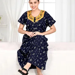 For You For Me Printed Maxi Nightdress-75