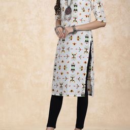 Anouk Rustic Selection Of 3 Geometric Printed Round Neck Straight Kurtas image 3