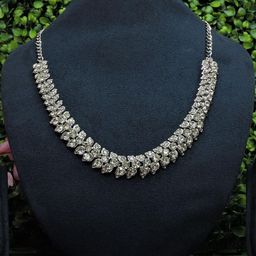 Anouk Rhodium-Plated Stone Studded Jewellery Set-image-85