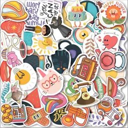 CVANU 53Pcs Printed Laptop Stickers-picture-27