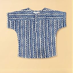 Pum Pum Boys Chevron Printed Round Neck Cotton Shirt-image-92