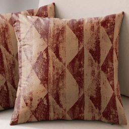 Aura Maroon 2 Pieces Abstract Printed Square Cushion Covers-picture-2