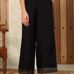 W Women Solid Casual Trousers-image-34