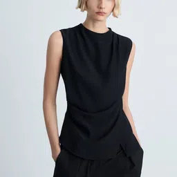 MANGO Ruched Effect Drape-Style Top-30