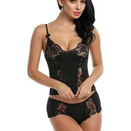 GuSo Shopee Women Black Net Baby Dolls-image-73