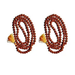 Divine souvenirs Unisex Set Of 2 Rudraksha Beaded Minimal Chains-2