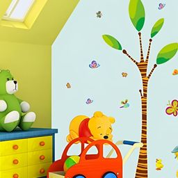 Asian royal Green & Yellow Printed Self-Adhesive Wall Sticker-image-57